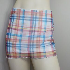 Princess Polly Colorful Plaid Mini Skirt